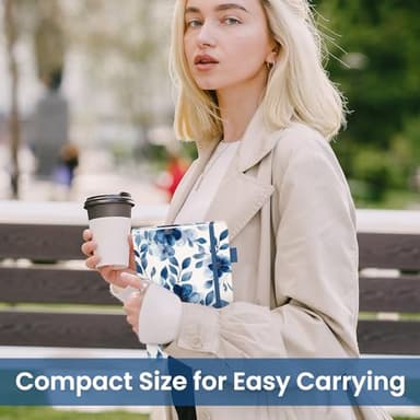 Lined Journal Notebook for Women & Men, Hardcover Leather Journal for writing, A5 College Ruled Notebook for Work & Note Taking, Perfect for Office School Home Supplies, 160 Pages, Watercolor Petal - Image 7