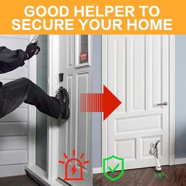 Gotega Door Stopper, 2 Packs Kickdown Door Stop with One Touch Adjustable Height and Rubber Tip 4 Inches, Heavy Duty Door Stops, Door Holder, Bottom of Door - Image 3