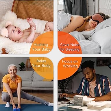 DailyBody Sound Machine White Noise Machine with 30 Soothing Sounds 36 Levels Volume 5 Timers and Memory Function Effectively Blocks Noise Ideal Sleep Machine for Baby Kids Adults… (Black) - Image 6