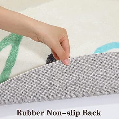 Topotdor Round Kids Play Rug Alphabet Nursery Area Rug Extra Large Soft Crawling Play Mat for Children Toddlers Bedroom (71 inch, Grey) - Image 6