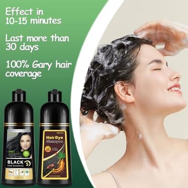 Agthyuve Hair Dye Shampoo 3 in 1, Dark Brown Hair Dye 16.9 FL Oz, Hair Shampoo, Semi-Permanent Hair Color Shampoo, Lasts 30 Days (Dark Brown) - Image 6