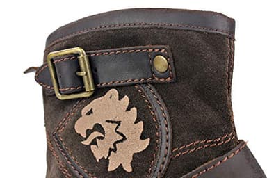 OSSTONE Moto Boots for Men Fashion Zipper-up Leather Chukka Boots Casual Shoes 5008-1-D-11 Brown - Image 8