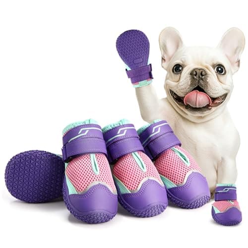 AOKOWN Dog Shoes for Large Dogs, Anti-Slip Dog Boots for Winter Snow, Hot Pavement, Dog Booties & Paw Protectors for Hardwood Floors Size 8 - Image 1