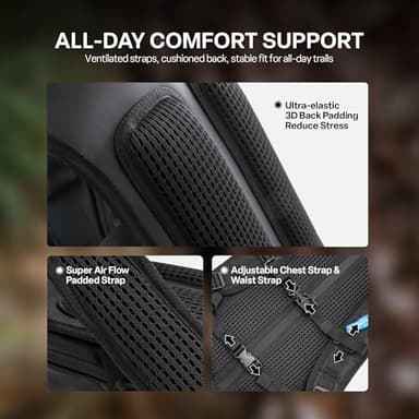 EVERFUN Insulated Hydration Backpack 18L Water Backpack with 2L Bladder, Hydro Pack Daypack with Rain Cover for Women Men Hiking, Cycling, Running, Festivals - Image 4