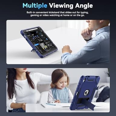 Grifobes for iPad A16 Case 11th Generation 11 inch 2025 / iPad 10th Generation Case 10.9 inch 2022, Heavy Duty Military Grade Shockproof Cover with Pencil Holder for i Pad 11/10 Gen (Navy Blue) - Image 5