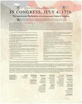 Declaration of Independence - Patriotic Wall Art Poster, Our Motivational Wall Decor Poster Is An Ideal Inspirational Art For Home Decor, Bedroom Decor, Boy Room Decor or 4th Of July, Unframed - 11x14 - Image 3