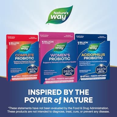 Nature's Way Women's Probiotic Pearls, Supports Women's and Digestive Health*, Protects Against Occasional Constipation & Bloating*, 1 Billion Live Cultures, 90 Softgels - Image 6