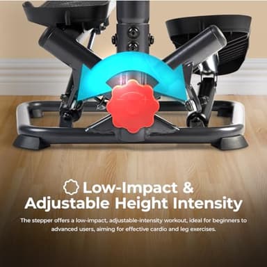 Sunny Health & Fitness Smart Twist Stair Stepper Machine with Handlebar, Space Saving, Connected Fitness with SunnyFit App – SF-S020027SMART - Image 4