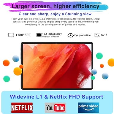 DMOAO Android Tablet 2025 Tablets with 22GB RAM+128GB ROM/ 1TB Expand, 8000mAh Battery, Octa-Core 2.0GHz CPU, 5G WiFi, GPS, 10.1 Inch FHD IPS 2 in 1 Tablet PC with Keyboard/Mouse-Sliver - Image 4