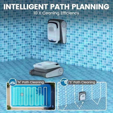 AIRROBO Pool Vacuum for Inground Pools, Smart Navigation Pool Cleaner Robot, Wall Climbing Pool Cleaner, Cleans Pool Floors, Walls & Waterline, 120 Min Run Time, for Above Ground & Inground Pools - Image 3