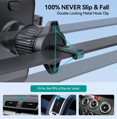 DOLYOFG Car Phone Holder Mount, [Military-Grade Suction & Super Sturdy Base] 3 in 1 Universal Phone Mount for Car Dashboard Windshield Air Vent Car Mount for iPhone Android Smartphone - Image 5