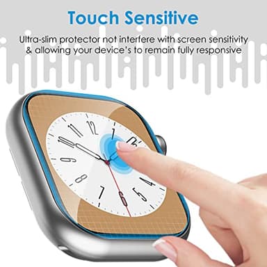 UniqueMe 8 Pack for Apple Watch Screen Protector 41mm, Apple Watch Series 9/8/7 Screen Protector [Upgrade Flexible Film] Anti-Scratch [Non-Bubbles] Soft HD TPU Clear Film for iWatch 41mm - Image 5