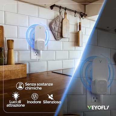 VEYOFLY Fly Trap Indoor, Fruit Fly Traps for Indoors Flying Insect (2 Device + 6 Refills) Gnat Traps for House Indoor, Bug Zapper Indoor, Gnat Killer Catcher & Fruit Fly Killer Light Plug in - Image 3