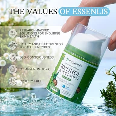 ESSENLIS Retinol Cream for Face - Anti Aging Face Moistuirzer with Collagen & Hyaluronic Acid - Day & Night Face Cream for Women and Men - Image 7