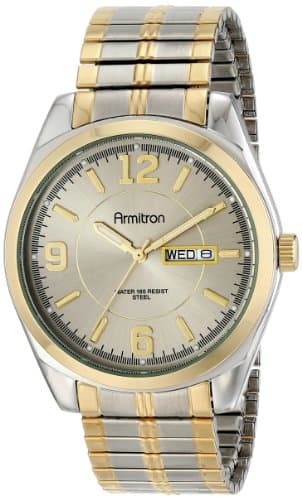 Armitron Men's Day/Date Easy To Read Metal Expansion Bracelet Watch, 20/4591 - Image 1