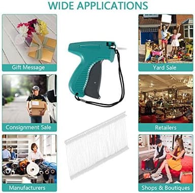 Price Tagging Gun for Clothing,(Not Stitch Gun) Standard Retail Price Tag Attacher Gun for Clothes with 6 Needles & 1000pcs 2" Barbs Fasteners for Store - Image 5