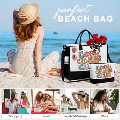 MAYICIVO Cat Lover Gifts for Women, Cat Mom Gifts for Women Mothers Day Birthday Gift for Friends w/Canvas Tote Bag & Makeup Bag - Image 5