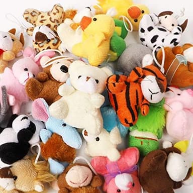 Juegoal 26 Pack Christmas Mini Animal Plush Toy Set, Cute Small Stuffed Animal Keychain Set, Goodie Bag Fillers, Carnival Prizes for Kids, Assortment Kid Valentine Gift Easter Egg Filter Party Favors - Image 3