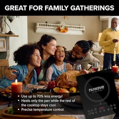 Nuwave Portable Induction Cooktop, NSF-Certified Single Electric Burner, 94 Precise Temp Range, Large 8” Heating Coil, Perfect for Professional & Commercial Settings, Shatter-Proof Glass Surface - Image 5