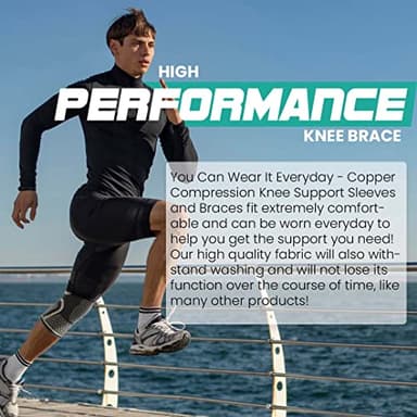 Modvel Compression Knee Brace for Women & Men, 2-Pack Knee Brace for Running Knee Pain, Knee Support Compression Sleeve, Workout Sports Knee Braces for Meniscus Tear, ACL & Arthritis Pain Relief - Image 4