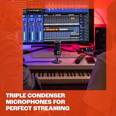 JBL Quantum Stream: Dual pattern premium USB Microphone for Streaming, Recording and Gaming, Voice monitoring with easy volume control, (Black) (Renewed) - Image 2