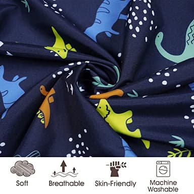 PHF 3 Pack Soft Dinosaur Crib Sheets Fitted, Comfy Breathable Baby Sheets for Boys Girls, 28x52 Inches Fits Standard Crib and Toddler Mattresses, Navy Dinosaur - Image 5