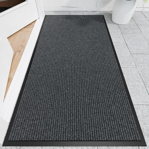 Naturei Front Door Mat, 3' x 6' Heavy Duty Indoor Outdoor Door Mat for Entryway, Commercial Door Mats Entrance, Low Profile Welcome Mats Non-Slip, Durable Rubber Backing Entry Mat for Patio, Home - Image 1