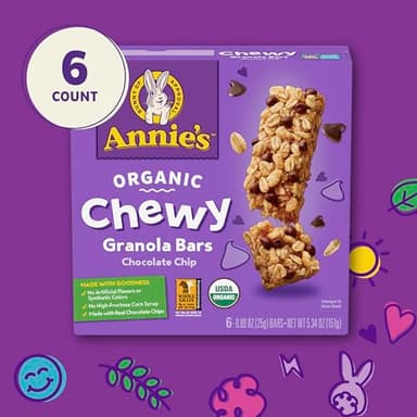 Annie's Organic Chewy Granola Bars, Chocolate Chip, 6 Bars, 5.34 oz (Pack of 12) - Image 7