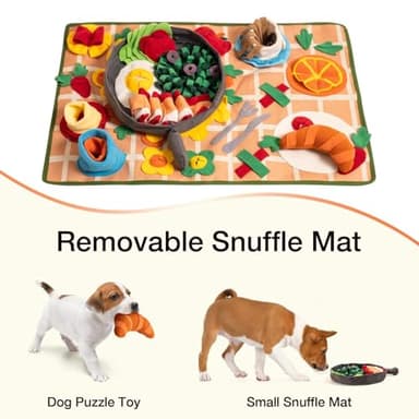 Snuffle Mat for Dogs - Removable Themed Interactive Puppy Mat for Boredom, Training & Slow Feeding - Encourages Foraging Skills Exploration (Medium) - Image 3