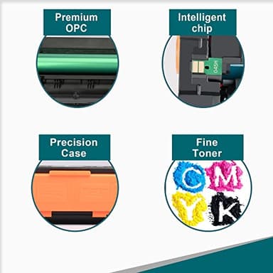 304A Toner Cartridges 4-Pack Replacement for HP 304A Works with Color Laserjet CP2025,CM2320fxi MFP,CM2320nf MFP,CM2320n MFP; Color CP2025dn ,CP2025n Printers (Black,Cyan, Magenta, Yellow - Image 4