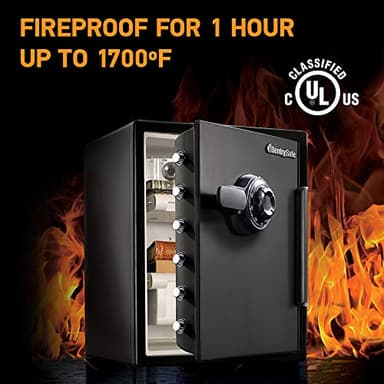 SentrySafe Black Fireproof Waterproof Floor Safe with Dial Combination Lock for Home or Office, 2.05 Cubic Feet, SFW205CWB - Image 2