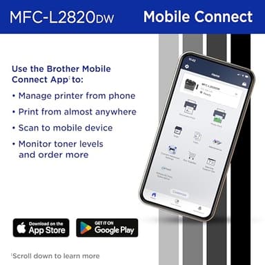Brother MFC-L2820DW Wireless Compact Monochrome All-in-One Laser Printer with Copy, Scan and Fax, Duplex, Black & White | Includes Refresh Subscription Trial(1),(Renewed Premium) - Image 5