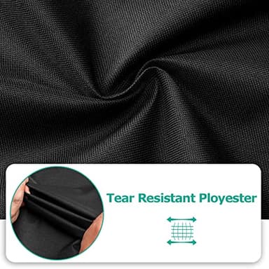 SunPatio Grill Cover 55 Inch, Outdoor Heavy Duty Waterproof Barbecue Gas Cover, UV & Fade Resistant, All Weather Protection Compatible for Weber Charbroil Nexgrill Kenmore Grills and More, Black - Image 5
