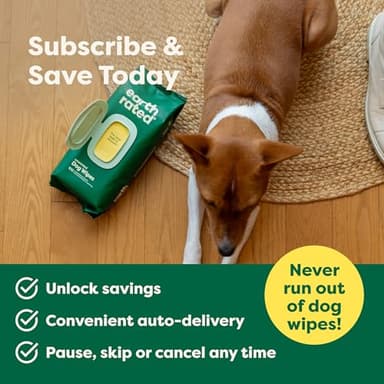 Earth Rated Pet Wipes for Dogs and Cats, Hypoallergenic, Cleaning and Hydrating, for Grooming Paws, Body and Butt, Unscented, 100 Count - Image 7