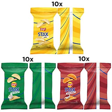 Lay's Stax Potato Crisps, Variety Pack, 0.75 Ounce (Pack of 30) - Image 3