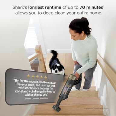 Shark PowerDetect Pet Plus Clean & Empty Cordless Stick Vacuum & Auto-Empty System, Powerful Suction, HEPA Filtration, Carpet & Hard Floor, Portable, Stick Vacuum for Pet Hair, Dark Gray, IP3253 - Image 8