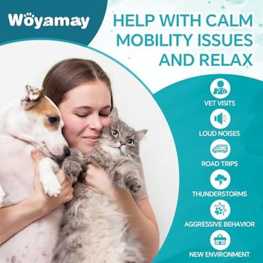 Woyamay Hemp Oil for Dogs and Cats - Hemp Oil Drops Rich in Omega 3, 6, 9 and Organic Extract Helps Pets with Аnxiеty, Pаin, Strеss, Slееp, Аrthritis, Sеizures Rеlief, Pets Calming Treat-2 Pack - Image 5