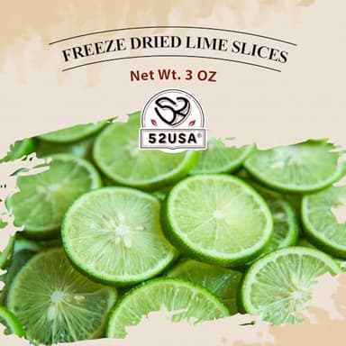 52USA Freeze Dried Lime – 3oz – Naturally Preserved, Intense Flavor, Perfect for Cooking, Drinks, and Snacks – No Added Sugar or Preservatives - Image 3