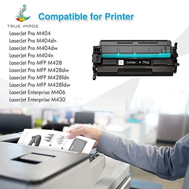 TRUE IMAGE Compatible Toner Cartridge Replacement for HP 58A CF258A 58X CF258X M428fdw for HP Laserjet Pro M404n M404dn M404dw MFP M428fdn M428dw M304 M404 M428 Printer Toner (Black, 2-Pack) - Image 2