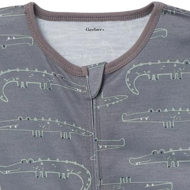 Gerber Toddlers and Baby Boys' Loose-Fit Polyester Jersey Footless Pajamas, Jungle - Image 5