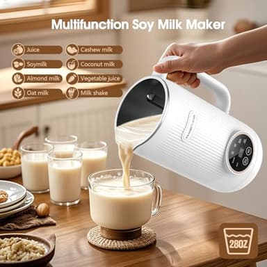 MAGETANG 7 in 1 Nut Milk Maker Machine 28oz Automatic Almond Milk Maker for Homemade Coconut, Oat, Soy, Plant-Based Milk, Juice with 18H Delay Start/6H Keep Warm/Self Cleaning - Image 2