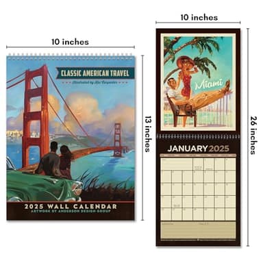 Americanflat 2025 Wall Calendar - US Cities Poster Design - 10x13 Large Wall Calendar - 12 Month Hanging Calendars for Home or Office - 2025 Calendars for Planning and Organization - Image 3