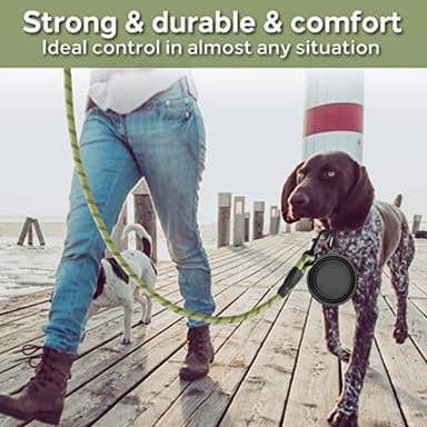 COOYOO 2 Pack Dog Leash 5 FT Heavy Duty - Comfortable Padded Handle - Reflective Dog Leash for Medium Large Dogs with Collapsible Pet Bowl¡­ - Image 3