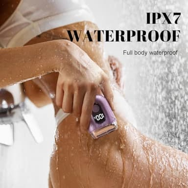 Fangaci Cordless Electric Shaver for Women: Mini Electric Razors with LED Display - Rechargeable Bikini Trimmer - IPX7 Waterproof Wet Dry Face Razor for Body Leg - Image 6