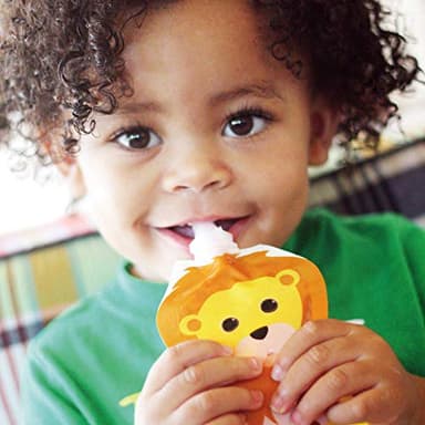 Squooshi Reusable Baby Food Pouches for Toddlers | BPA Free Plastic, Food Safe, Freezer Safe | Refillable for Applesauce Yogurt & Puree Squeeze Pouch | 6 Pack | 5 oz - Image 2