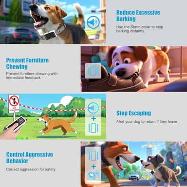 Dog Training Collar with Remote Control 4218 FT 3 Training Modes (Beep, Vibration, Safe Static) IPX7 Waterproof Rechargeable E-Collar for Small Medium Large Dogs 10-120lbs - Image 3