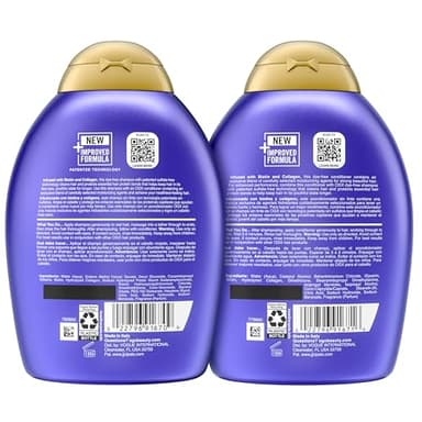 OGX Thick & Full + Biotin and Collagen for Hair Volume & Body, Sulfate Free Volumizing Shampoo & Conditioner Set for Fine & Thinning Hair, Nutrient-Infused, Vitamin B7, 13 fl oz, 2 Pack - Image 8
