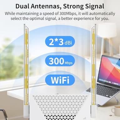 2025 Fastest WiFi Extender Signal Booster - Coverage Up to 9999 sq. ft, Easy Setup, Long Range WiFi Extender, Ethernet Port & Access Point, and Stable Internet Performance with 60+ Devices - Image 4