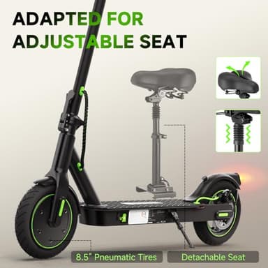 Electric Scooter for Adults, 19 Miles Long Range,19 Mph Top Speed, Commuting Electric Scooter with Turn Signals, Double Braking Systems E Scooter for Adults and Teens - Image 8