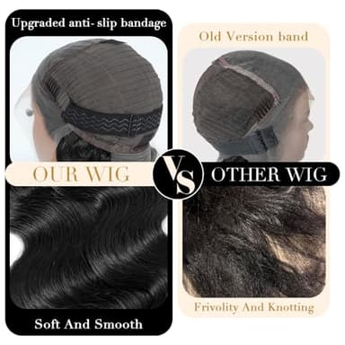 VFFTI 13x6 Body Wave Lace Front Wigs Human Hair Pre Plucked 200% Density 13x6 HD Lace Front Wigs Human Hair Lace Frontal Wig for Women 22 Inch - Image 5